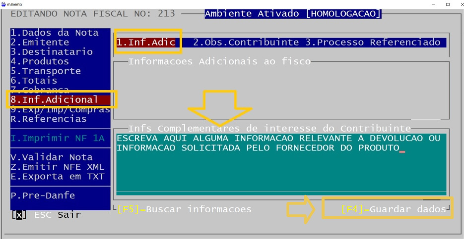 coloque as opções igual a imagem